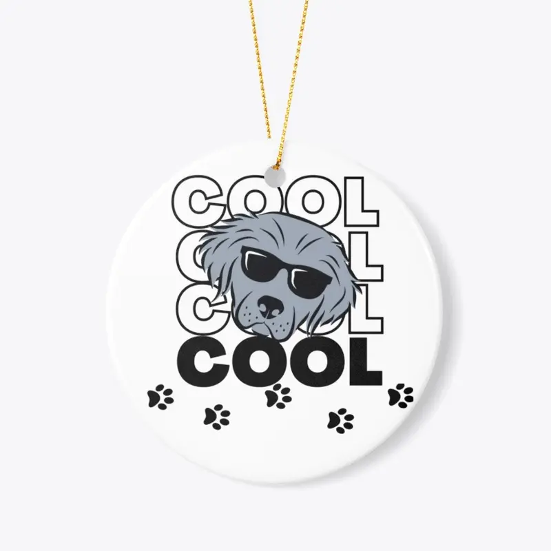 Retro cool dog with shades