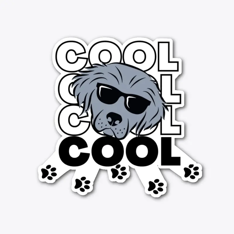 Retro cool dog with shades